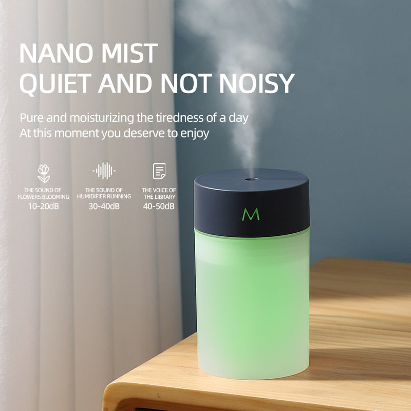 260ML Air Humidifier Ultrasonic Mini Aromatherapy Diffuser Portable Sprayer USB